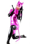 Catwoman Purple with Black Zentai Suit